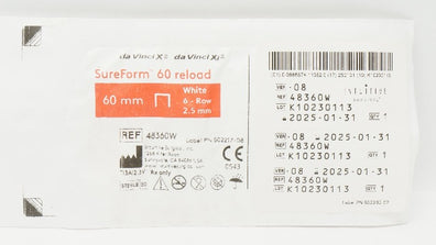 Intuitive 48360W daVinci X Xi SureForm 60 Reload 6-Row White 60mm x 2.5mm (x)